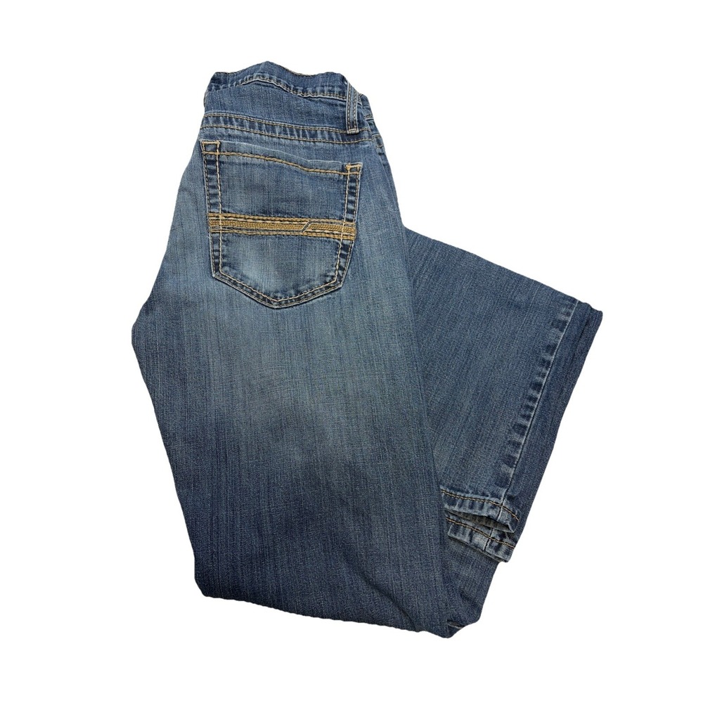 Cinch IAN Jeans Men's 30x38 Blue Light Wash Bootcut Stretch Cowboy Western Rodeo